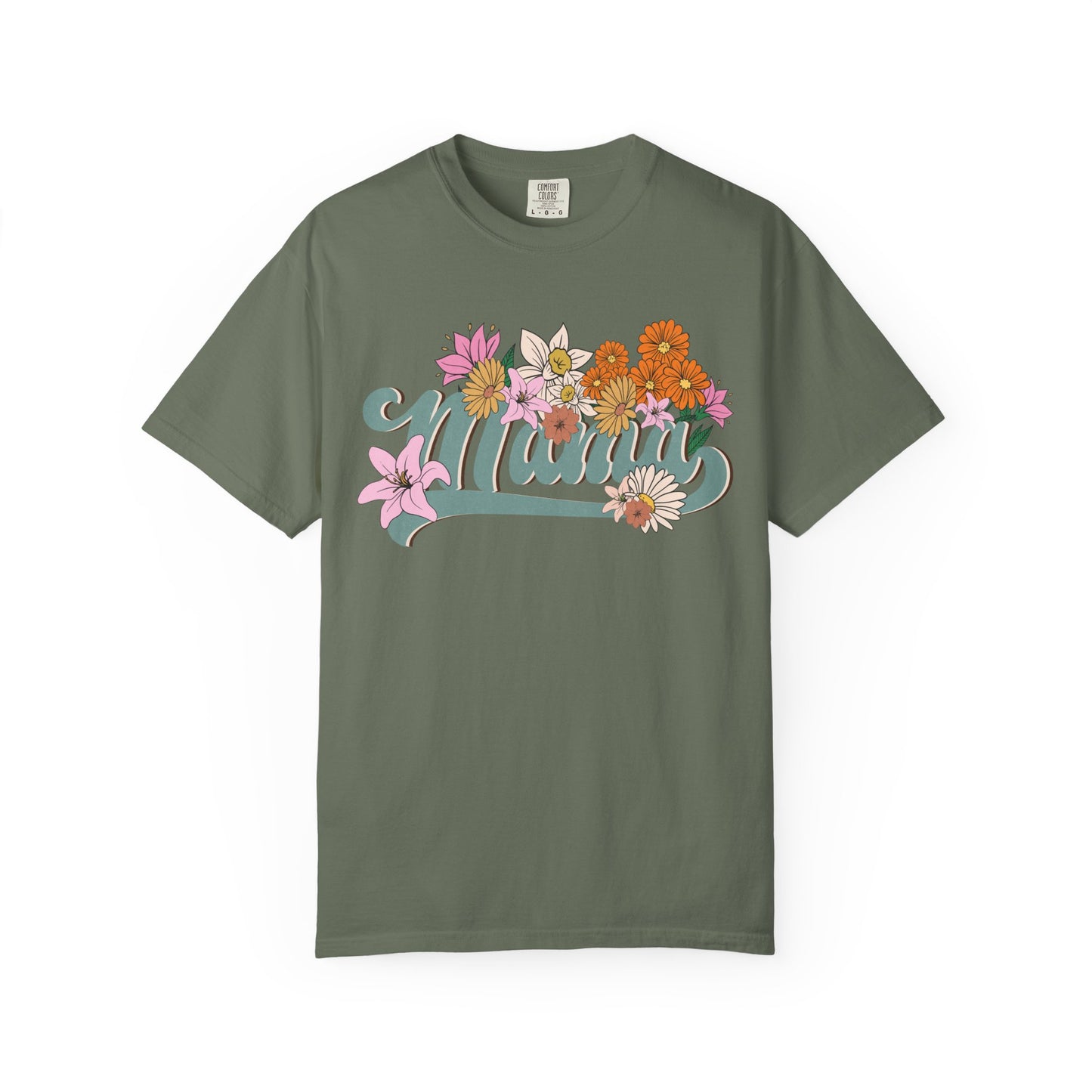 Mom Retro Flowers T-Shirt - Personalised Mother's Day Gift for Mama