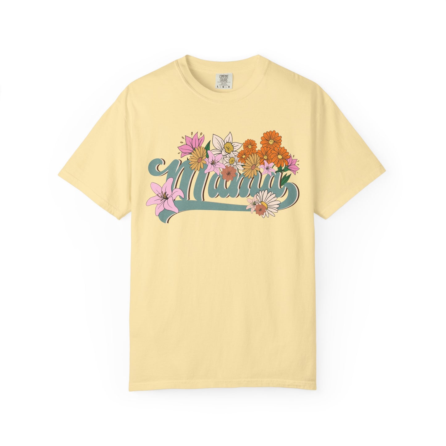 Mom Retro Flowers T-Shirt - Personalised Mother's Day Gift for Mama