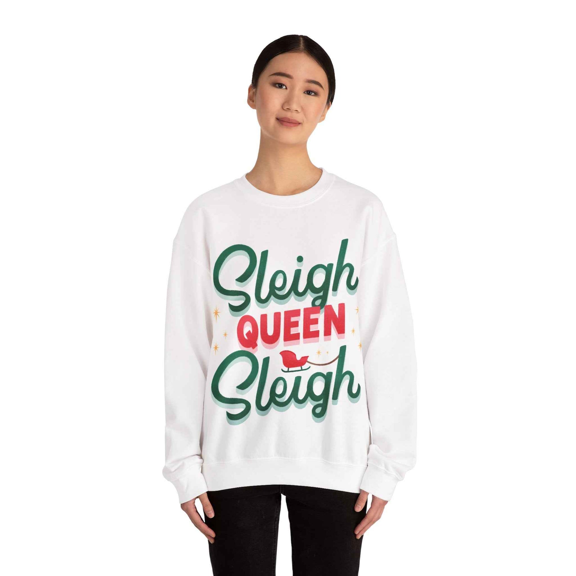 SLEIGH QUEEN Christmas Crewneck Sweatshirt - Eraya Studio