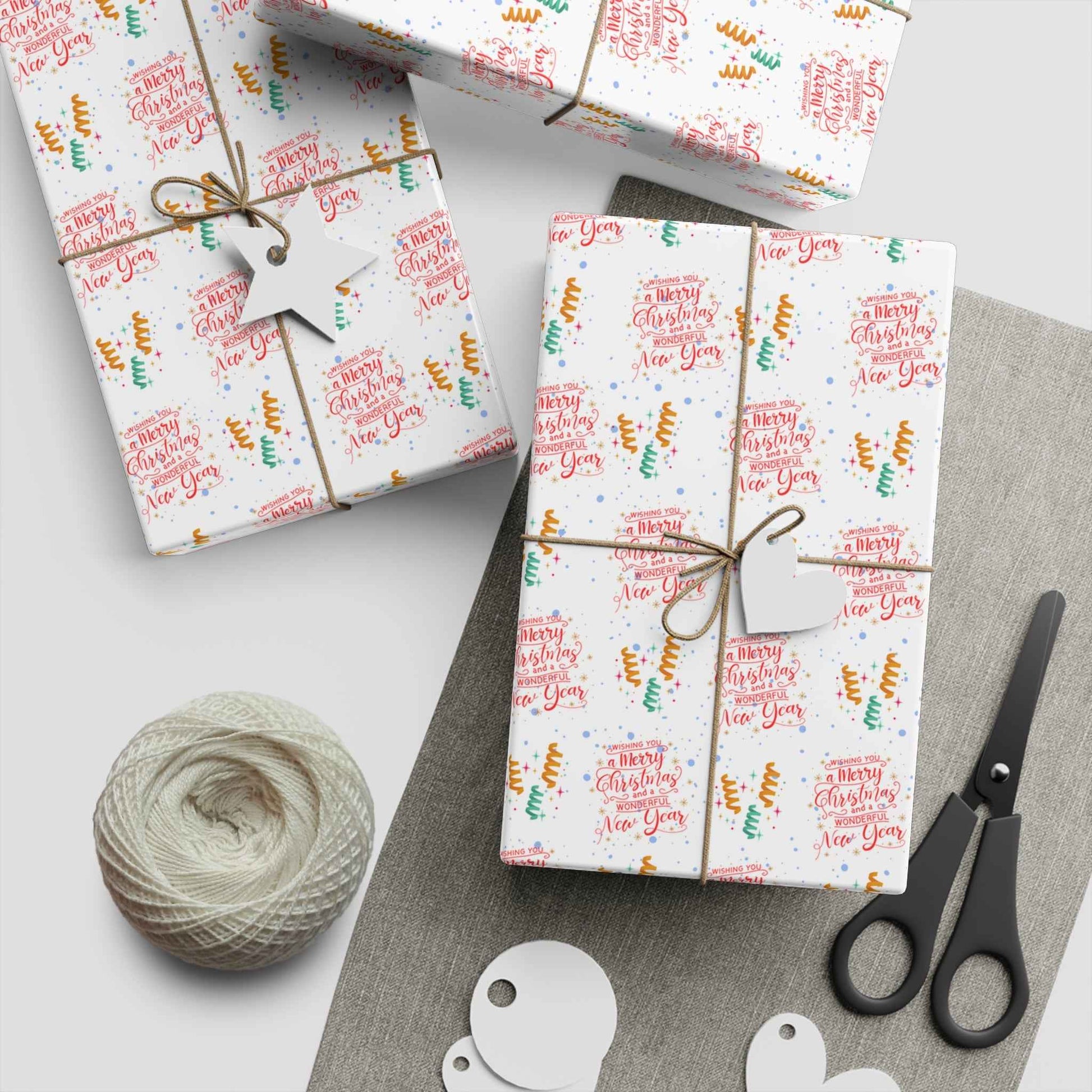 Merry Christmas Gift Wrapping Paper Custom-Printed - Eraya Studio