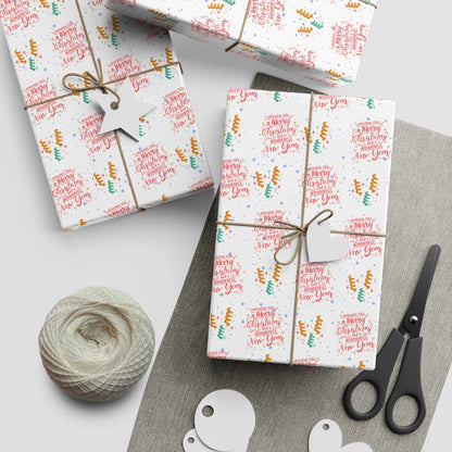 Merry Christmas Gift Wrapping Paper Custom-Printed - Eraya Studio
