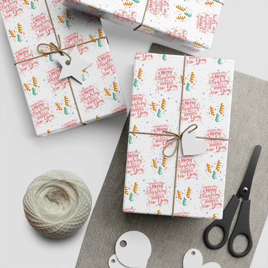 Merry Christmas Gift Wrapping Paper Custom-Printed - Eraya Studio