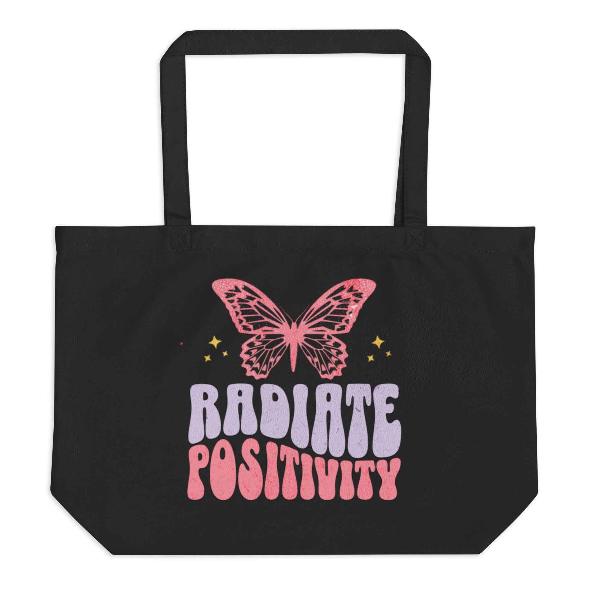 Organic Cotton Tote Bag: Radiate Positivity - Eraya Studio