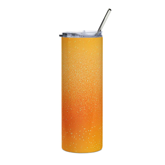 20oz. Slim Tumbler: Vibrant Orange Glitter - Eraya Studio