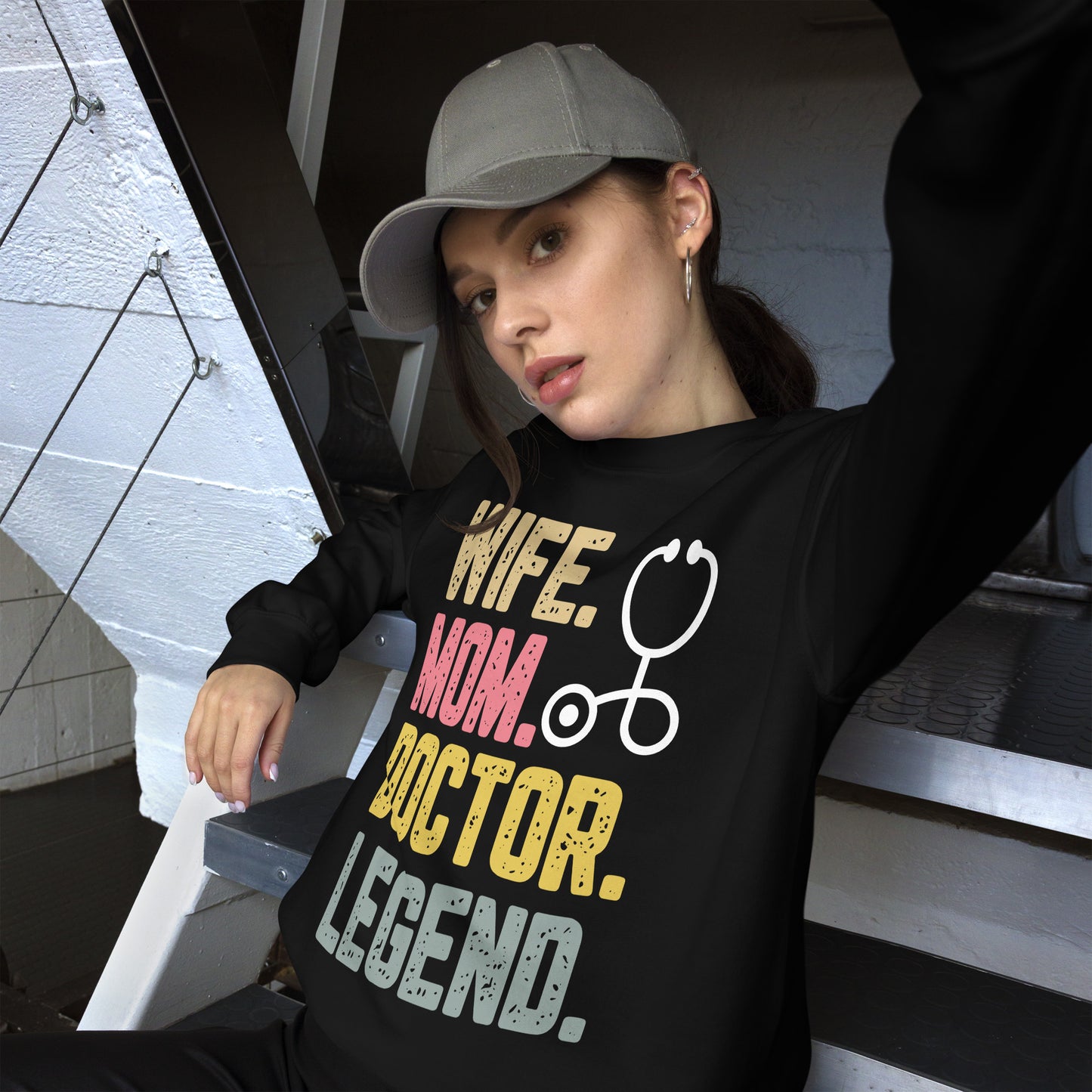 Wife Mom Doctor Legend Sweatshirt – Personalized Gift for Her | Cozy Unisex Pullover