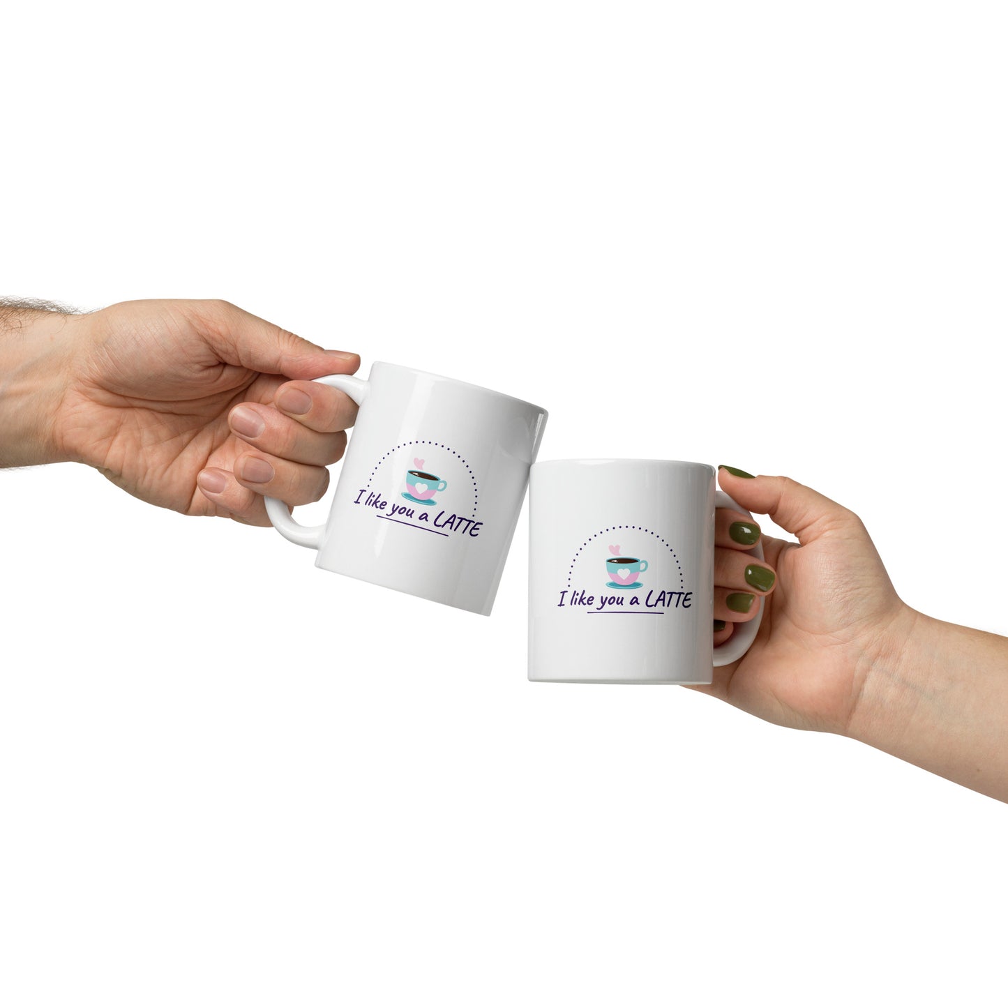 Personalized White Glossy Ceramic Mug – 11oz Custom Coffee Mug | Gift for Him, Gift for Her, Couple Mug