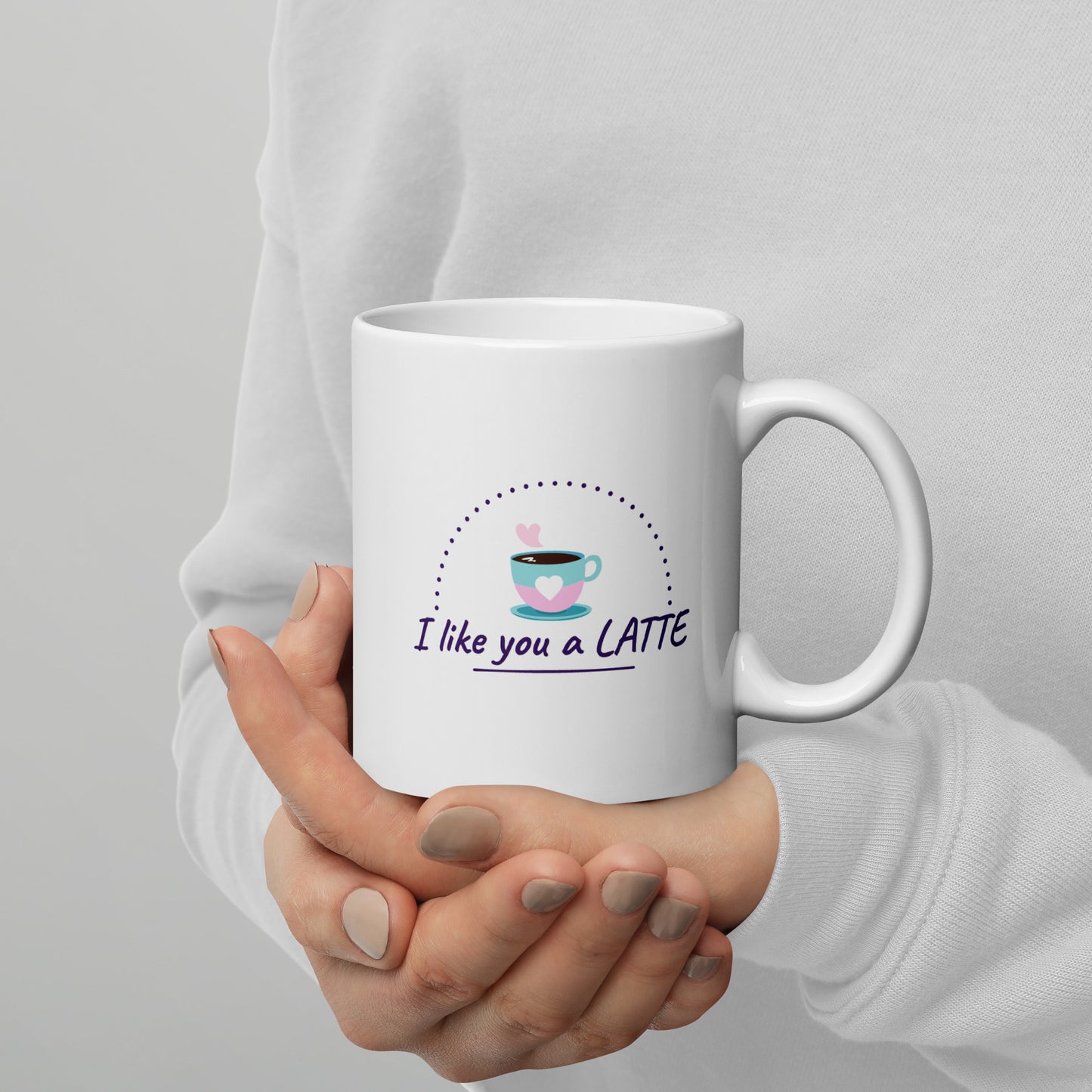 Personalized White Glossy Ceramic Mug – 11oz Custom Coffee Mug | Gift for Him, Gift for Her, Couple Mug